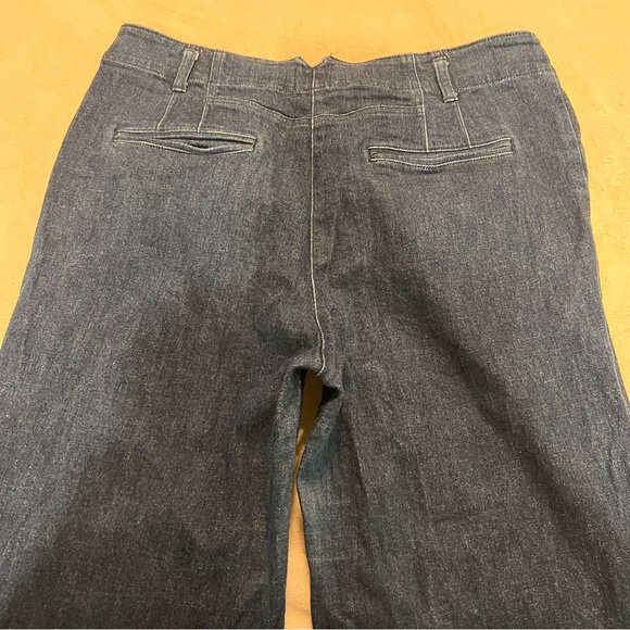 MAEVE/ANTHROPOLOGIE Dark Blue Jean Flare Leg - Size 32 - Picture 7 of 7